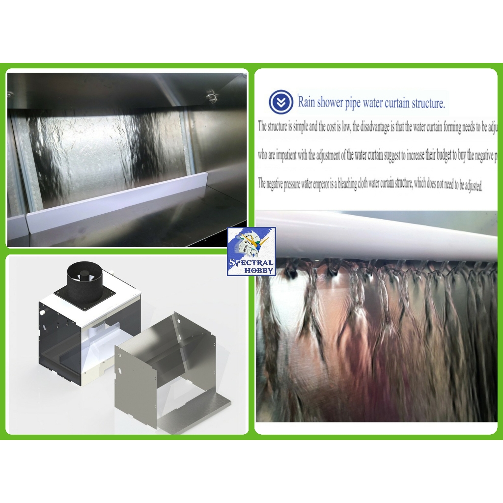 Hộp hút mùi nước sơn mô hình LA2.0 Diversion Water Curtain Spray Paint Box Lazy Classmate