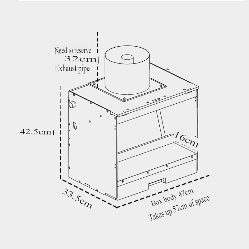 Hộp hút mùi nước sơn mô hình LA2.0 Diversion Water Curtain Spray Paint Box Lazy Classmate
