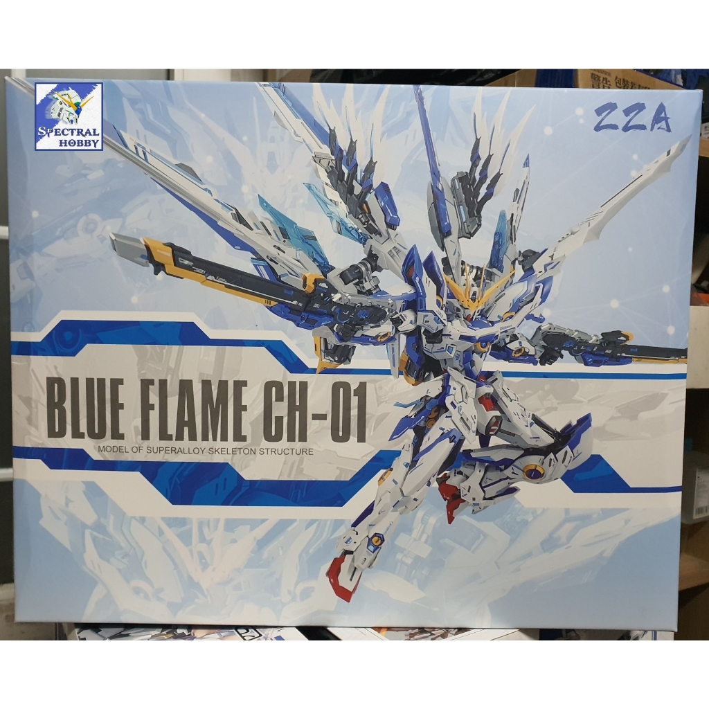 Mô hình lắp ráp ZZA MG 1/100 Blue Flame CH-01 xương kim loại metal alloy skeleton