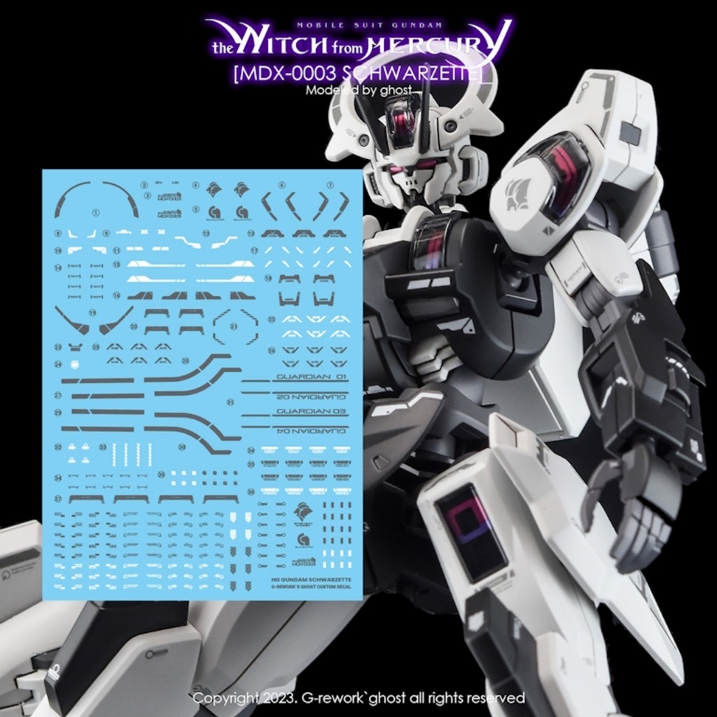 Decal nước dán mô hình SCHWARZETTE WITCH MERCURY water sticker