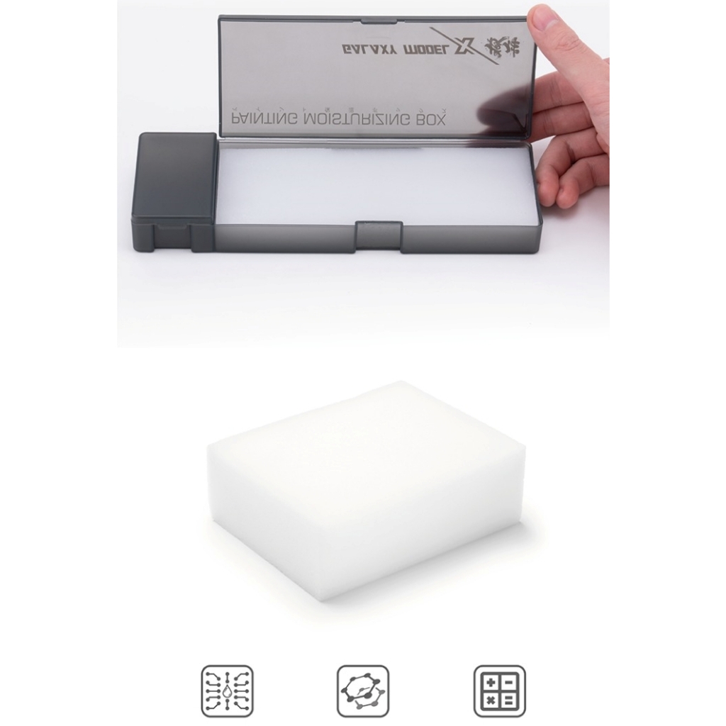 Hộp dưỡng ẩm vẽ cọ sơn mô hình Galaxy Wet palettes Paint Palettes T12A02-T12A05 Moisturizing box