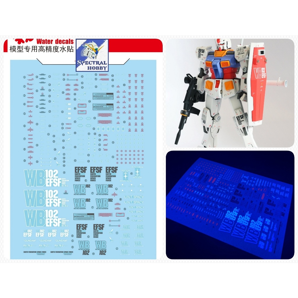 Decal nước dán mô hình MG RX-78-2 G3 Aape FA-78-1 RX78 Water sticker