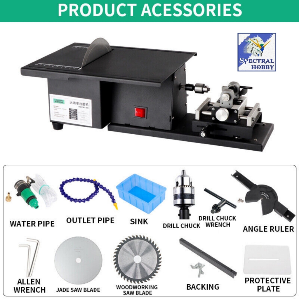Máy mài khoan cắt cưa bàn đa năng 2500W desktop table grinding cutting mini table saw LONGXIANG