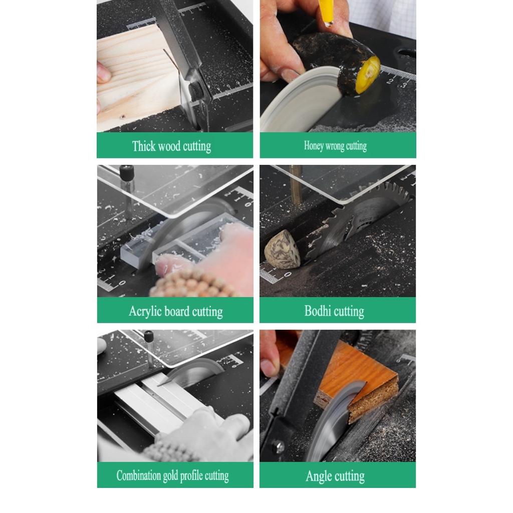 Máy mài khoan cắt cưa bàn đa năng 2500W desktop table grinding cutting mini table saw LONGXIANG