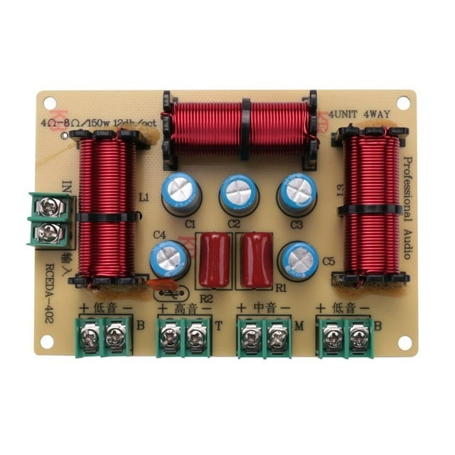 Mạch âm thanh phân tần 4 đường 120W 200W Dual Bass - Mid - Treble RCEDA 4 way Frequency Divider Crossover