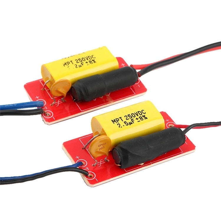 Mạch phân tần loa treble Chống cháy Tụ phân tần loa 40w Pure tweeter crossover WEAH T-5