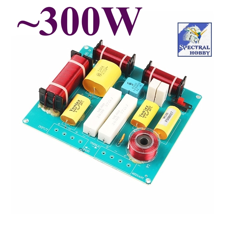 Mạch âm thanh Phân tần 3 đường tiếng Bass Mid Treble 120W 300W WEAH-338 3505 Divider Loudspeaker Crossover Filter
