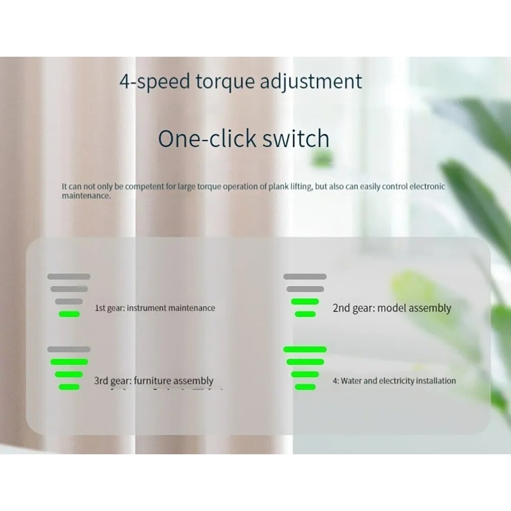 Máy khoan vặn vít mini cầm tay Greener Pro siêu khoẻ 4 tốc độ SCREWDRIVER DRILL RECHARGEABLE AUTOMATIC