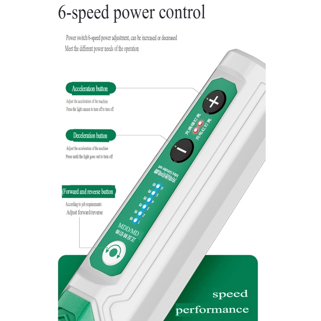 Máy khoan mài mini cầm tay đa năng 2 chiều 6 tốc độ DEGUQMNT-992808 rechargeable electric grinder