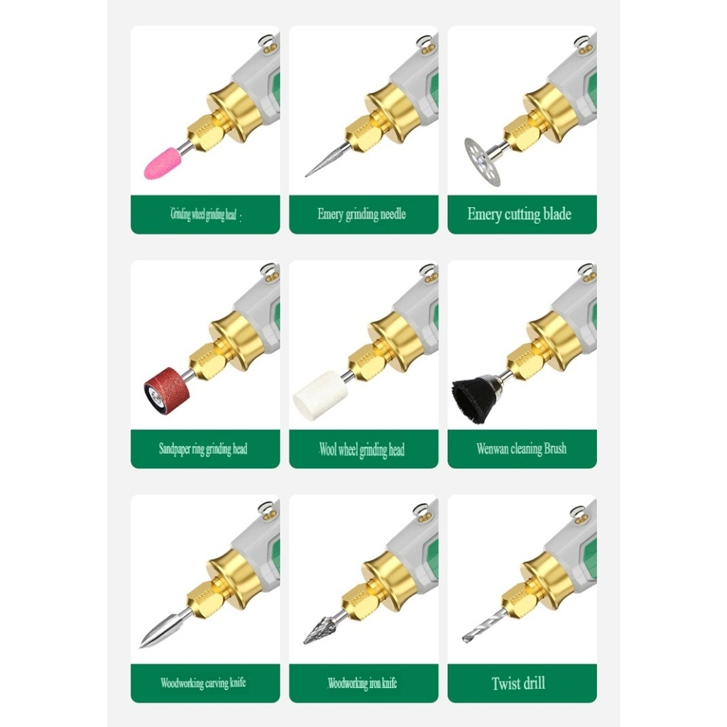 Máy khoan mài mini cầm tay đa năng 2 chiều 6 tốc độ DEGUQMNT-992808 rechargeable electric grinder