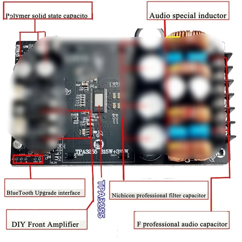 Mạch khuếch đại âm thanh TPA3255 Amplifier HIFI 2.0 channel 300W + 300W DC19-50V