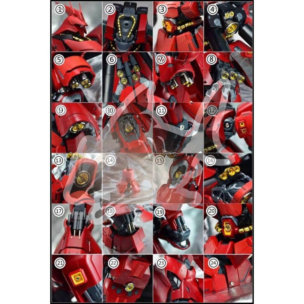 Phụ kiện độ custom Metal Part cho mô hình MG SAZABI