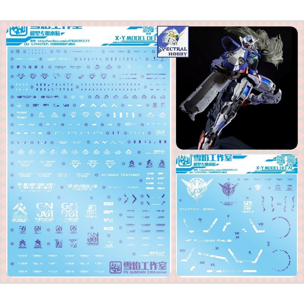 Decal nước dán mô hình PG Exia 00 Raiser 007s Avalanche các loại  Water sticker