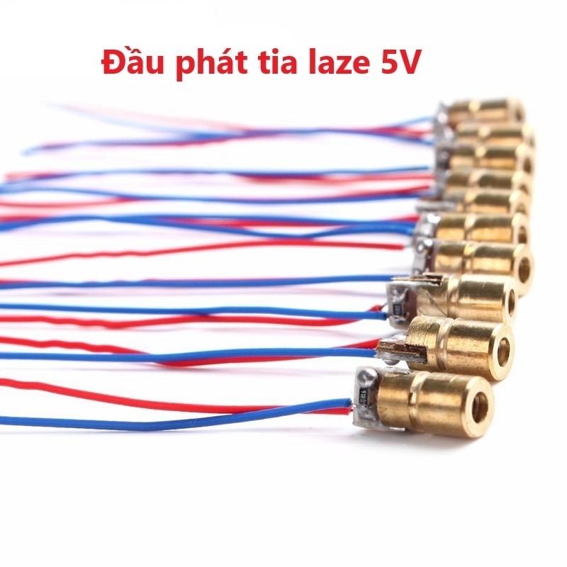 Đầu phát Lazer head mini 3v 5v DIODE DOT RED COPPER LASER 6MM
