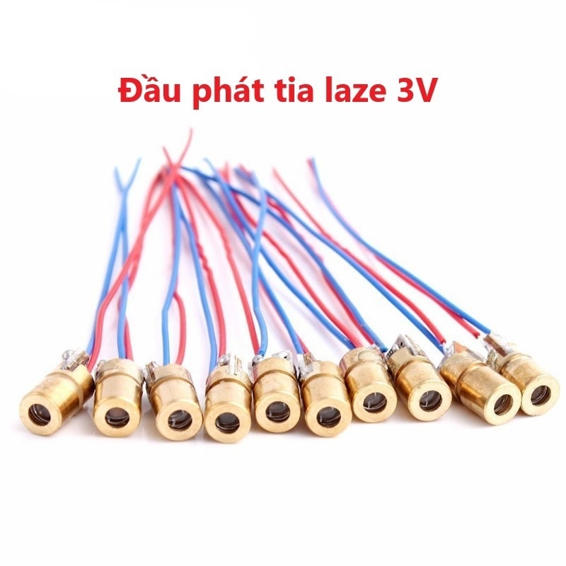 Đầu phát Lazer head mini 3v 5v DIODE DOT RED COPPER LASER 6MM
