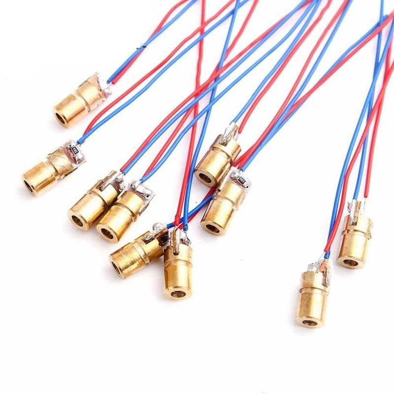 Đầu phát Lazer head mini 3v 5v DIODE DOT RED COPPER LASER 6MM