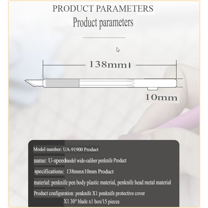 Dụng cụ dao mô hình kỹ thuật UStar Wide Pen Knife with 15 blades UA91900