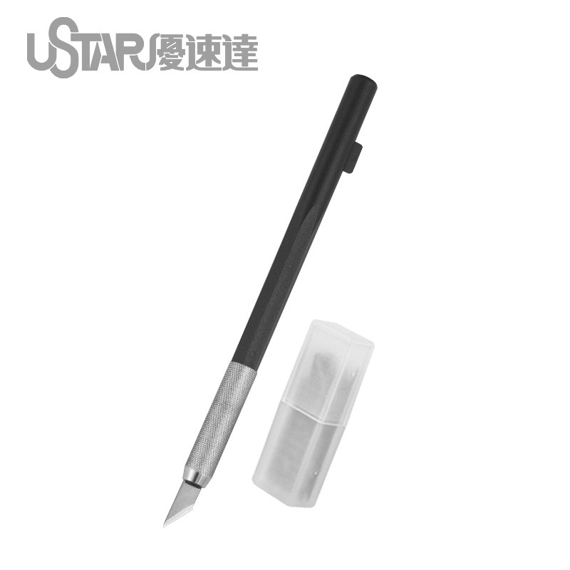 Dụng cụ dao mô hình kỹ thuật UStar Wide Pen Knife with 15 blades UA91900