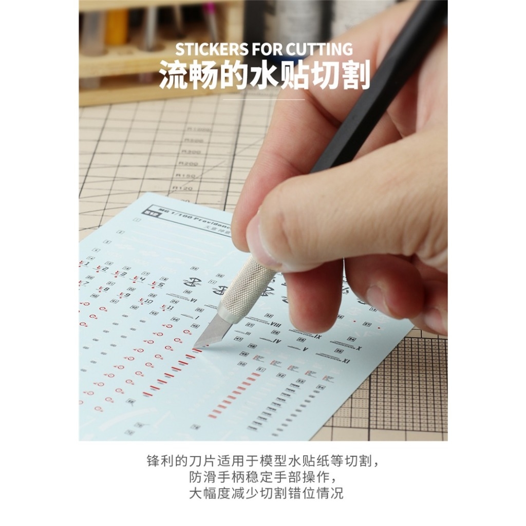 Dụng cụ dao mô hình kỹ thuật UStar Wide Pen Knife with 15 blades UA91900