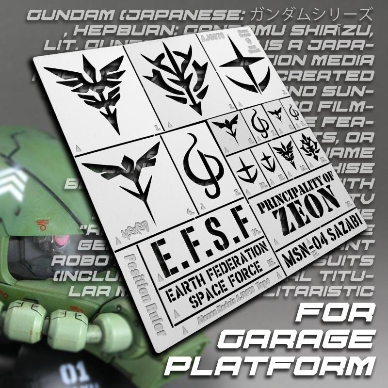 Dụng cụ ALEXEN hỗ trợ sơn hình logo EFSF ZEON Spray Plate template AJ0078