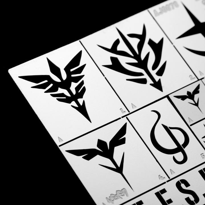 Dụng cụ ALEXEN hỗ trợ sơn hình logo EFSF ZEON Spray Plate template AJ0078