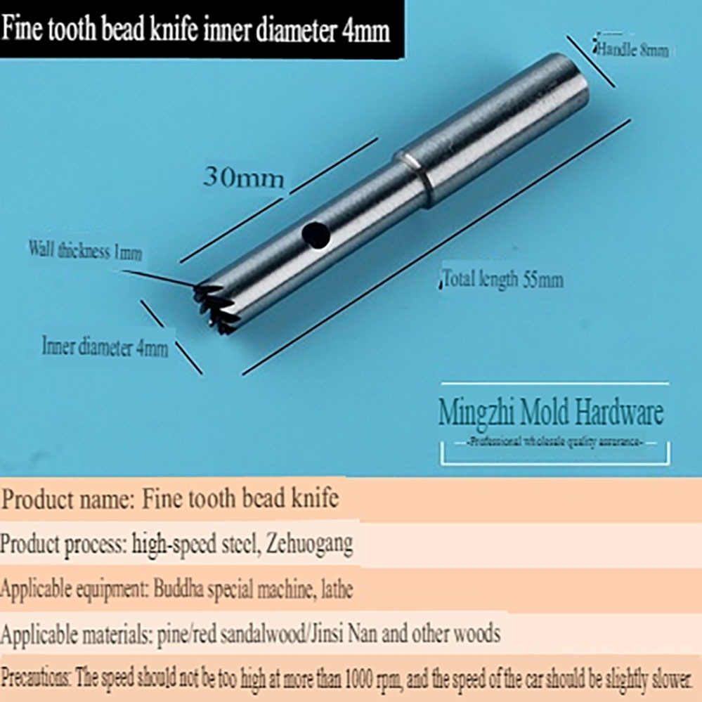 Mũi khoan lỗ tròn tiện gỗ chuỗi hạt gỗ các cỡ Buddha bead drill bits round hand string processing wooden beads