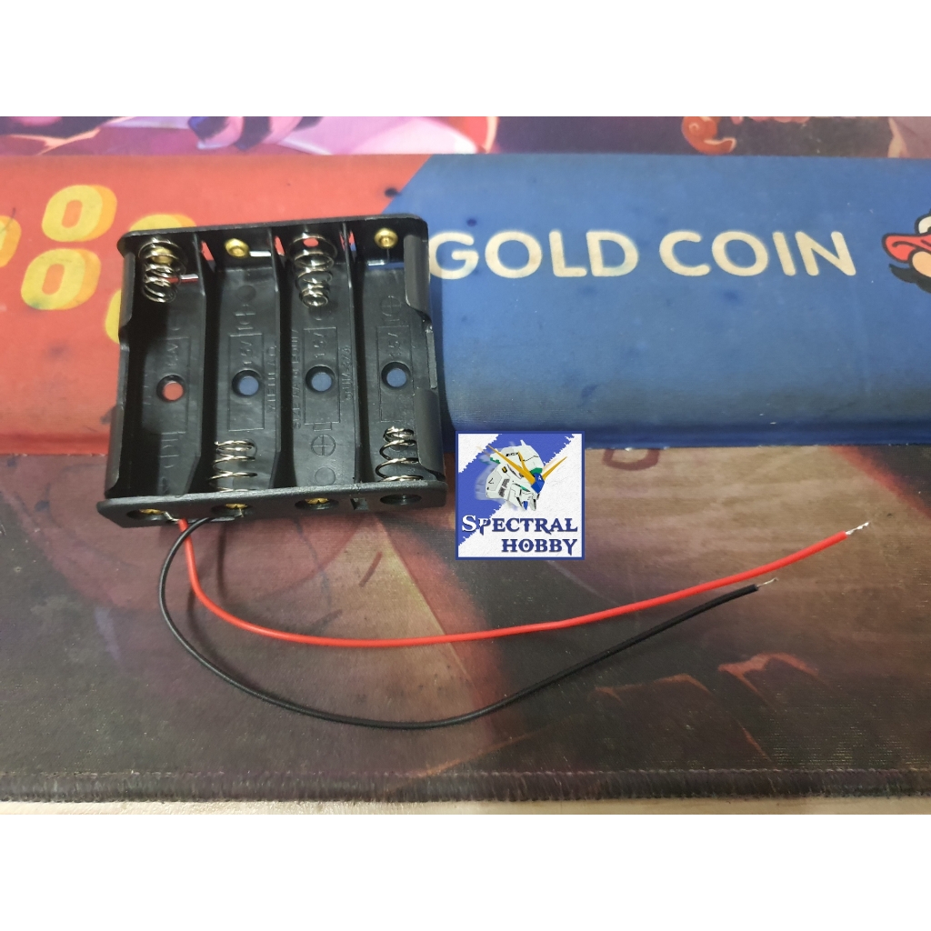 Hộp đế pin tiểu AA các cỡ có dây 2 3 4 5 6 pin