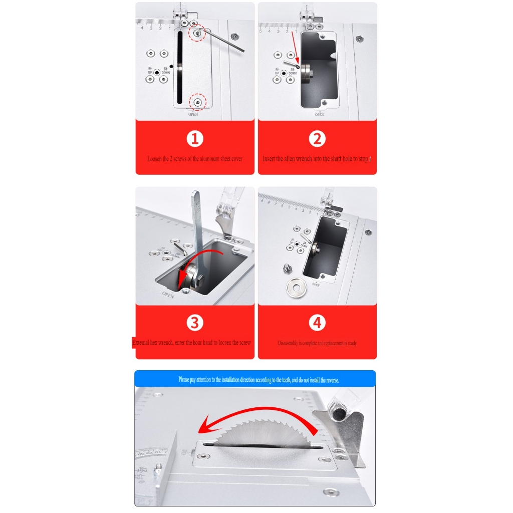 Máy S9 cưa bàn khoan mài cắt đa năng lưỡi 80mm Mini Table Saw Small Acrylic PCB Cutting Machine