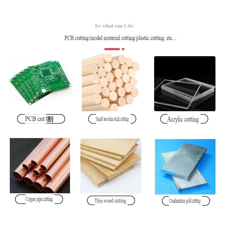 Máy S9 cưa bàn khoan mài cắt đa năng lưỡi 80mm Mini Table Saw Small Acrylic PCB Cutting Machine