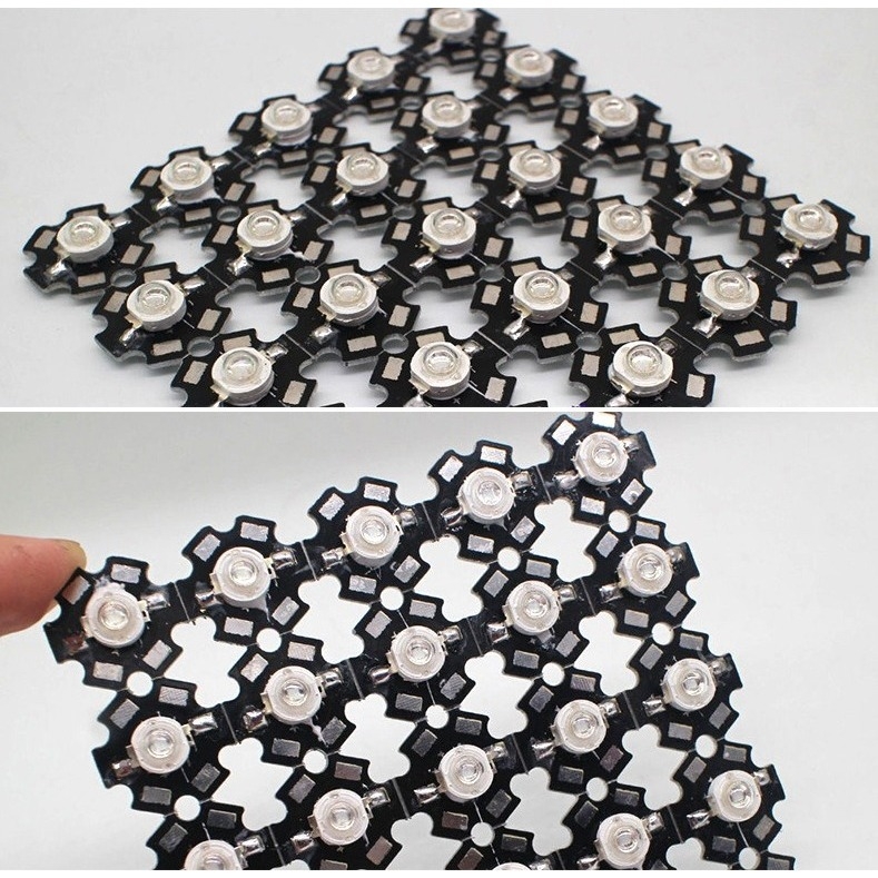 Bộ 5 bóng led siêu sáng các màu có đế nhôm tản nhiệt 1w 3w 5w DIY aluminum substrate light source