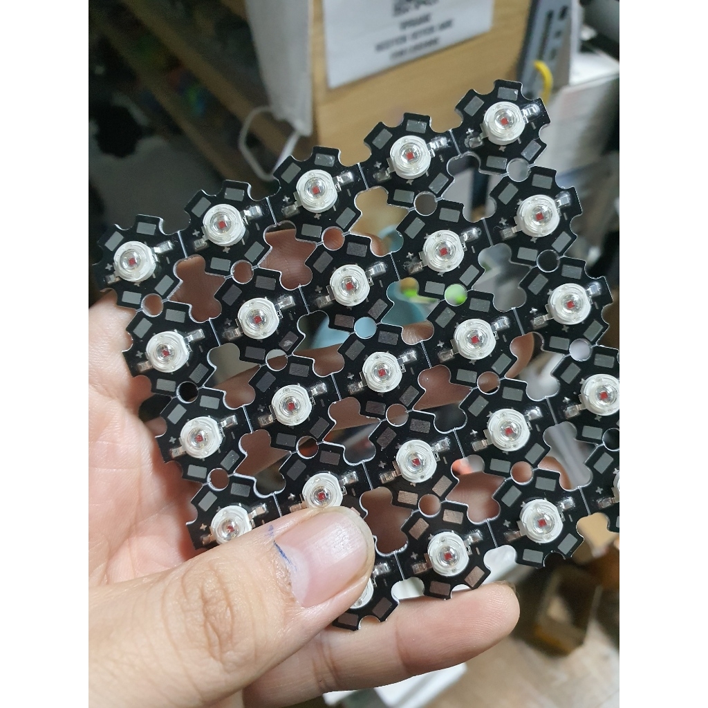 Bộ 5 bóng led siêu sáng các màu có đế nhôm tản nhiệt 1w 3w 5w DIY aluminum substrate light source