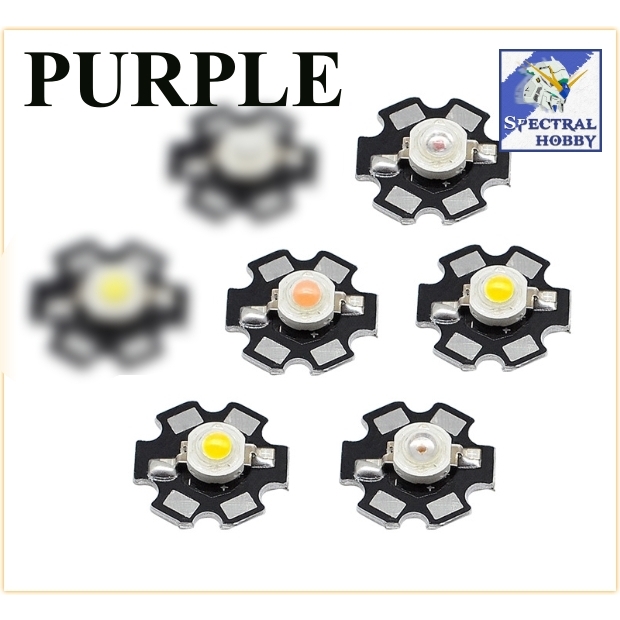 Bộ 5 bóng led siêu sáng các màu có đế nhôm tản nhiệt 1w 3w 5w DIY aluminum substrate light source