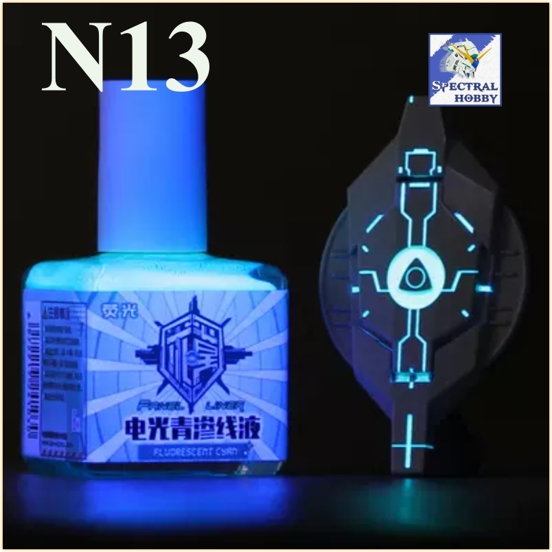 Dụng cụ QW sơn kẻ panel line phát sáng huỳnh quang UV Fluorescent Color 18ml cho mô hình