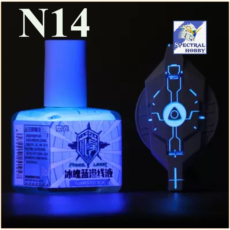 Dụng cụ QW sơn kẻ panel line phát sáng huỳnh quang UV Fluorescent Color 18ml cho mô hình
