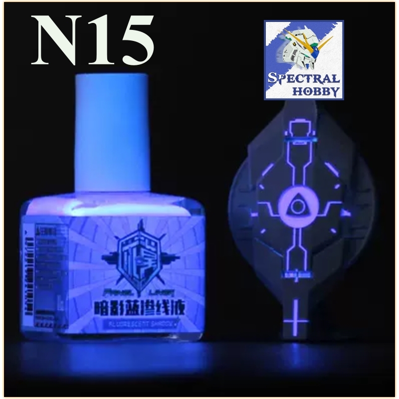 Dụng cụ QW sơn kẻ panel line phát sáng huỳnh quang UV Fluorescent Color 18ml cho mô hình