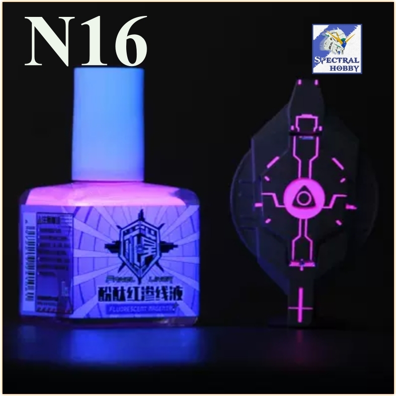 Dụng cụ QW sơn kẻ panel line phát sáng huỳnh quang UV Fluorescent Color 18ml cho mô hình