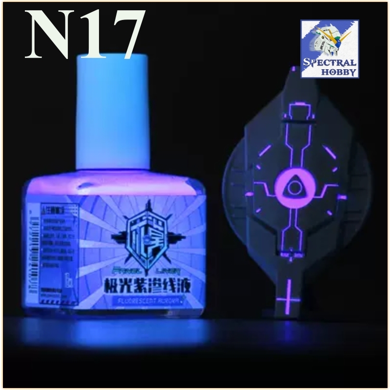 Dụng cụ QW sơn kẻ panel line phát sáng huỳnh quang UV Fluorescent Color 18ml cho mô hình