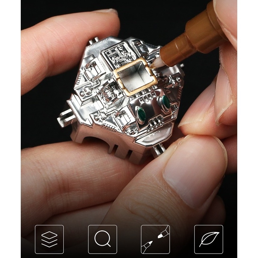 Bút sơn mô hình DSPIAE pen marker super metallic chrome Siver gold MKS series