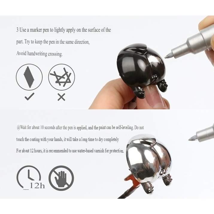 Bút sơn mô hình DSPIAE pen marker super metallic chrome Siver gold MKS series