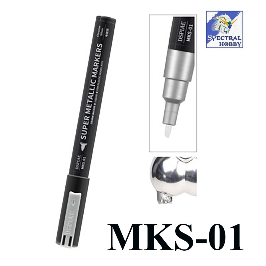 Bút sơn mô hình DSPIAE pen marker super metallic chrome Siver gold MKS series