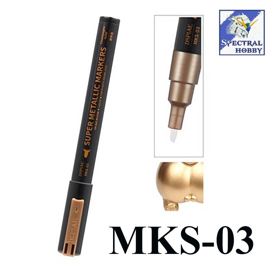 Bút sơn mô hình DSPIAE pen marker super metallic chrome Siver gold MKS series
