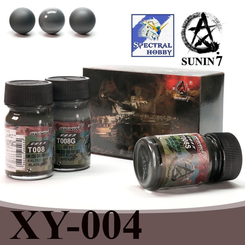 Sơn mô hình Sunin lacquer paint bộ 3 màu đen xám German Armor Gray Progressive color XY-004