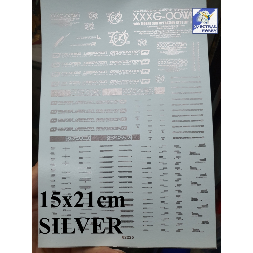 Decal nước dán mô hình Wing zero custom EW ver ka PG MG RG HG Gundam Water sticker