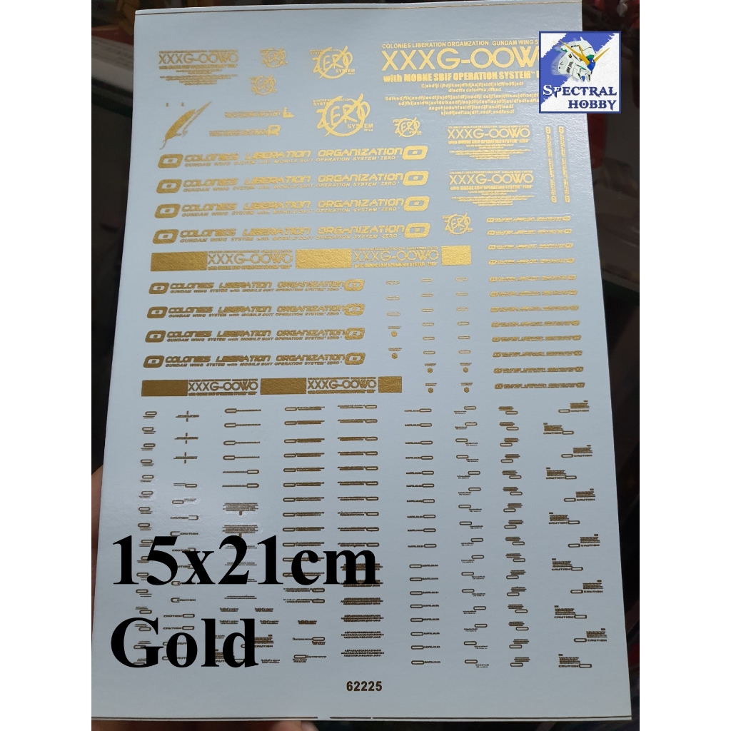 Decal nước dán mô hình Wing zero custom EW ver ka PG MG RG HG Gundam Water sticker