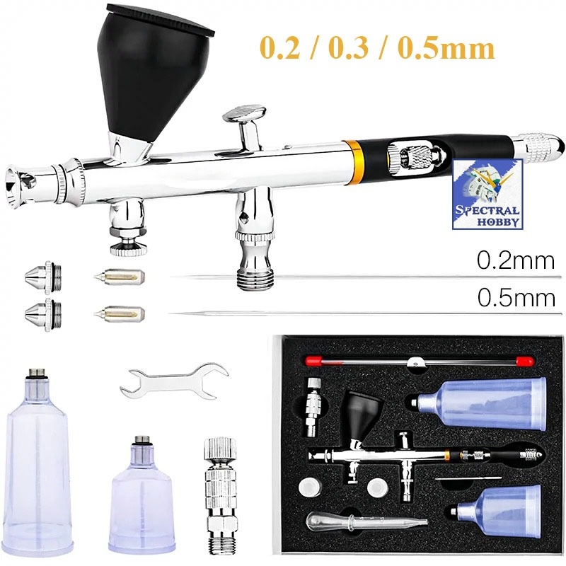Bút sơn mô hình spray airbrush NEOECO NCT SJ83 0.3 0.2 0.5MM DOUBLE ACTON