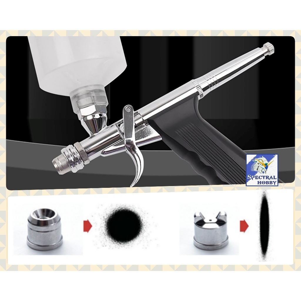 Bút sơn mô hình WB PS290 T217 pen Airbrush 0.5mm double nozzle round fan-shaped atomizing