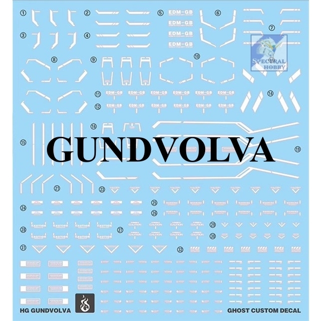 Decal nước dán mô hình GUNDVOLVA Witch Mercury các loại - water sticker