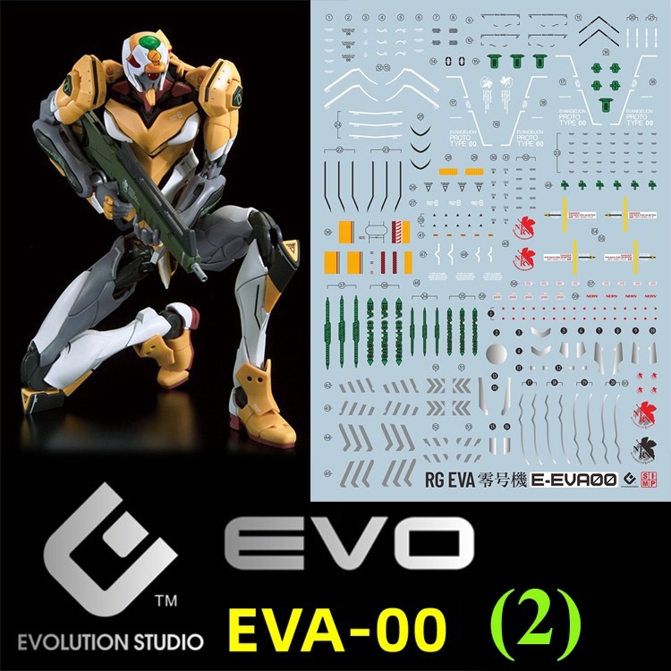 Decal nước dán mô hình RG HG Evangelion EVA Unit 00 01 02 03 04 06 08 Water sticker