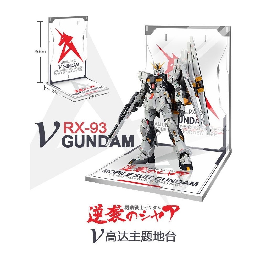 Đế Base Stand THEME FLOOR BACKDROP cho mô hình NU Rx93 RX93FF mg hg rg (không kèm mô hình)