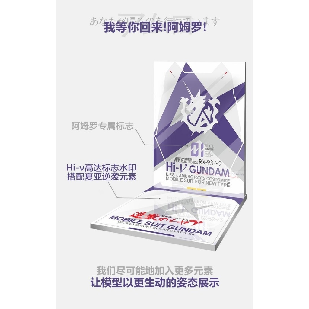 Đế Base Stand THEME FLOOR BACKDROP cho mô hình HiNu Rx93 Hi-nu mg hg rg (không kèm mô hình)